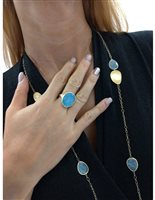 Anello Marco Bicego Donna Lunaria in Oro giallo Acquamarina AB565-AQD - AB565-AQD